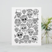 Dia De Los Muertos Coloring Page (Staand voorkant)