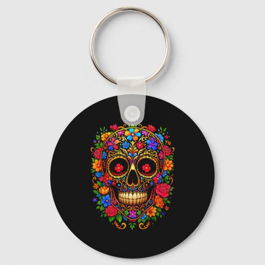 Dia De Los Muertos Costume Day Of The Dead Sugar S Sleutelhanger (Voorkant)