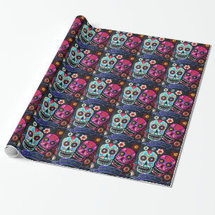 Dia de los Muertos Couple Cadeaupapier