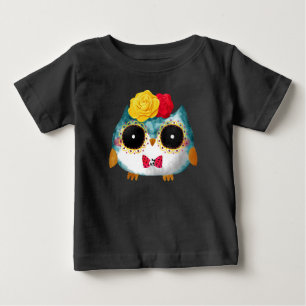 Dia De Los Muertos Cute Owl Mexican Skull Bowtie