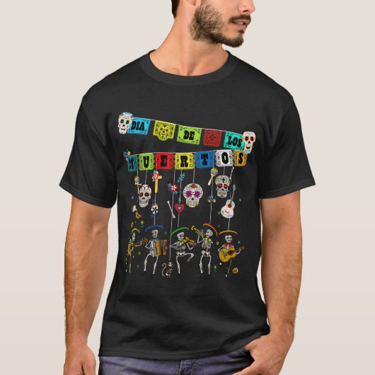 Dia De los Muertos Dag van de dode grappige schede T-shirt (Voorkant)