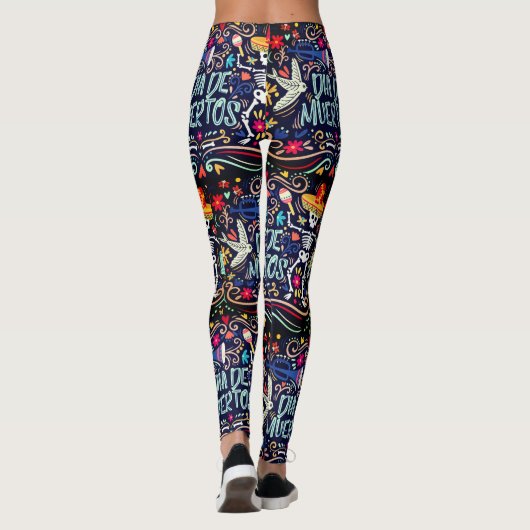 Dia de los Muertos Dag van de dode halloween Leggings (Achterkant)