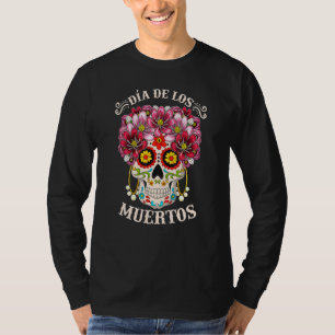 Dia de los Muertos Dag van de dode schedel H T-shirt