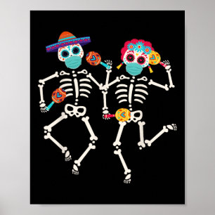 Dia de los Muertos Dag van de dode schedel Poster
