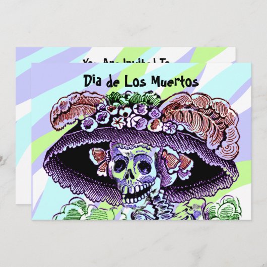 Dia de Los Muertos Dag van de Dode Uitnodigingen (Voorkant / Achterkant)