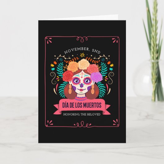 Dia de los muertos dag van de doden kaart (Voorkant)