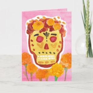 Dia de los Muertos Dag van de Doden Schedel Afrika Kaart
