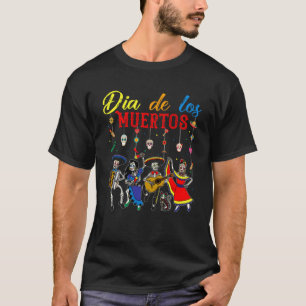 Dia de los Muertos Dag van het dode Mexicaanse ske T-shirt