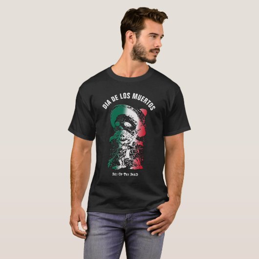 Dia de los Muertos, Dag van het Dode Skelet T-shirt (Voorkant volledig)