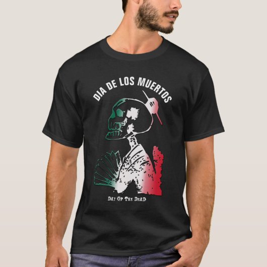 Dia de los Muertos, Dag van het Dode Skelet T-shirt (Voorkant)