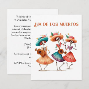 Día de los Muertos Dansend Calavera Trio Kaart