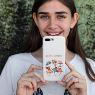 Dia de los Muertos dansende skeletten aanpasbaar iPhone 11 Hoesje