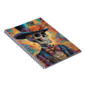Dia de los Muertos Dapper Skelet Notitieboek (Rechterzijde)