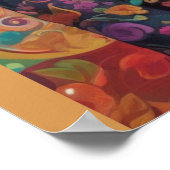 Dia de los Muertos Dapper Skelet Poster (Hoek)