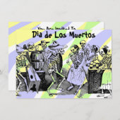 Dia de Los Muertos Day des invitations mortes (Devant / Derrière)