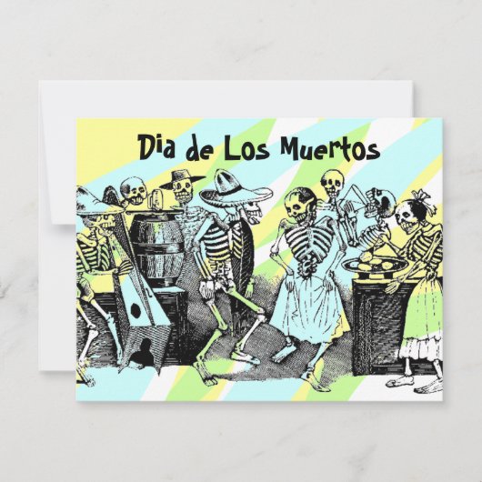 Dia de Los Muertos Day des invitations mortes (Devant)