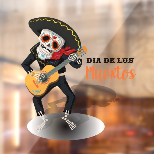 Dia de los Muertos Day of the Day Artistic Raamsticker (Vel 2)