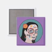 Día de Los Muertos Day of the Dead Magneet (Voorkant / Achterkant)