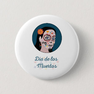 Día de Los Muertos Day of the Dead Ronde Button 5,7 Cm
