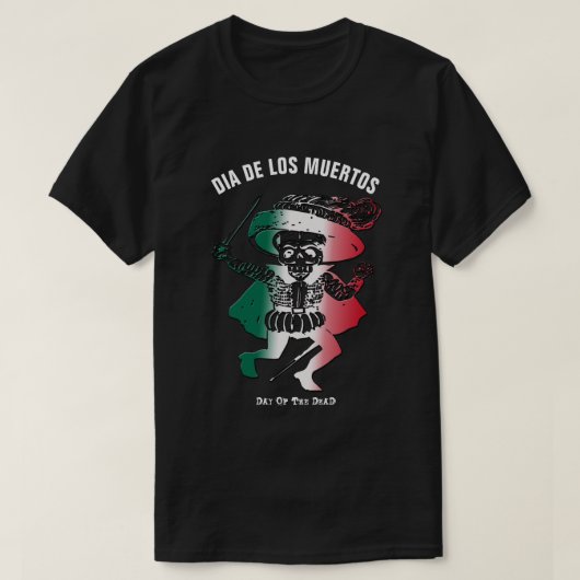 Dia de los Muertos Day of The Dead Skeleton Knight T-shirt (Design voorkant)