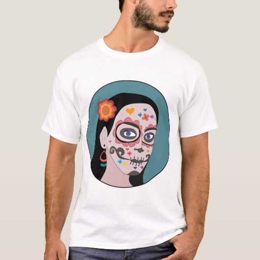 Día de Los Muertos Day of the Dead T-shirt (Voorkant)