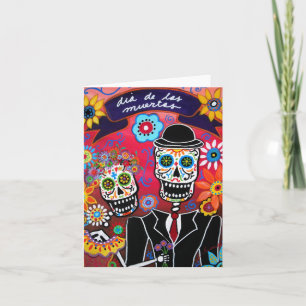 DIA DE LOS MUERTOS DE KAART VAN HET HUWELIJK
