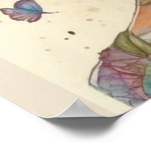 Dia de los Muertos Elegantie: Sugar Skull Make-up Poster (Hoek)