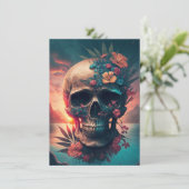 Dia de los Muertos  Feestdagenkaart (Staand voorkant)