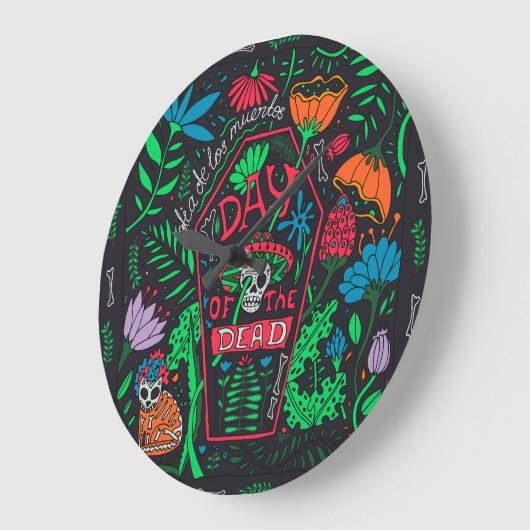 Dia de los Muertos: Feestelijke Kaart Set Grote Klok (Hoek)