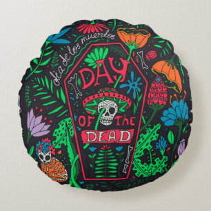 Dia de los Muertos: Feestelijke Kaart Set Rond Kussen