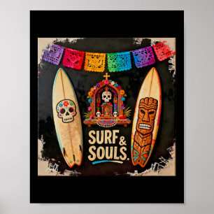 Dia De Los Muertos Festival Suiker Schedel Tiki Al Poster