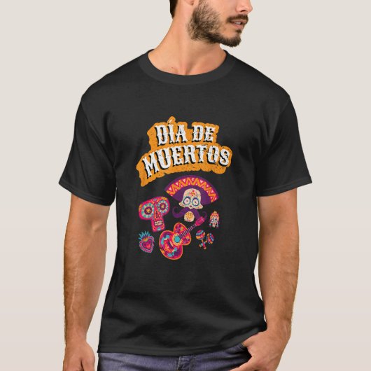 Dia de los Muertos  Halloween beer T-shirt (Voorkant)