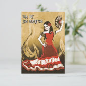 dia de los muertos herdenkingsviering kaart (Staand voorkant)