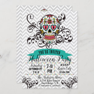 Dia de los Muertos Invitation Kaart
