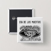 Dia de los muertos La Catrina Button (Voorkant /achterkant)