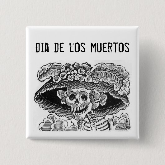 Dia de los muertos La Catrina Button (Voorkant)