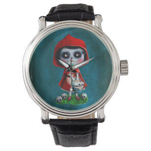 Dia de los Muertos Little Red Riding Hood Horloge