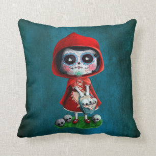 Dia de los Muertos Little Red Riding Hood Kussen