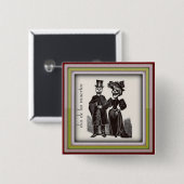 Dia de los Muertos Married Couple Button (Voorkant /achterkant)