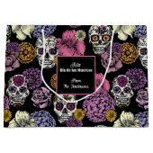 Dia de los Muertos Mexicaanse Suikerschedels & Blo Groot Cadeauzakje (Voorkant)
