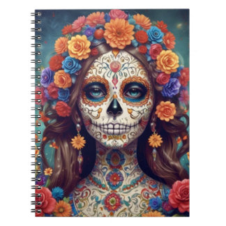 Día de los Muertos mooie vrouw notitieboek