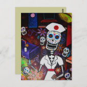 DIA DE LOS MUERTOS NURSE BRIEFKAART (Voorkant / Achterkant)
