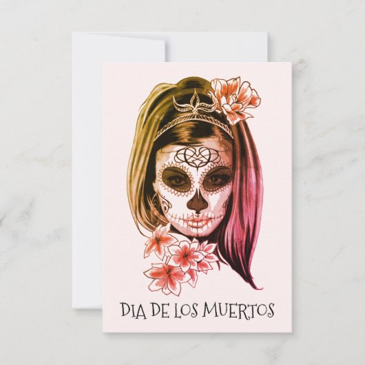 Dia de los Muertos of Dag van de Dode Partij Kaart (Voorkant)