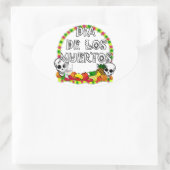 Dia De Los Muertos Ovale Sticker (Tas)
