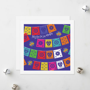 Dia De Los Muertos Papel Picado Feestdagenkaart