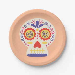 Dia de los Muertos Party Decor Sinaasappel Papiere Papieren Bordje