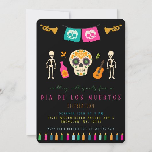 Día de los Muertos Party Invitation (Devant)