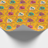 Dia de los Muertos Pattern Wrapping Paper Cadeaupapier (Hoek)