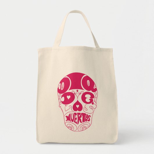 Dia De Los Muertos Pink Skull Tas (Voorkant)
