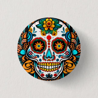 Dia de los Muertos Ronde Button 3,2 Cm